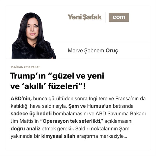Trump’ın “güzel ve yeni ve ‘akıllı’ füzeleri”!