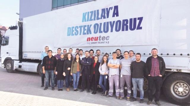 Neutec Group’un sunduğu ilaç desteği farklı coğrafya- larda ihtiyacı olan halklara ulaştırılıyor. Neutec Group, son 70 günde Türk Kızılayı’- nın Gazze ve Erbil projeleri- ne 2 milyon 683 bin liralık ilaç yardımında bulundu.