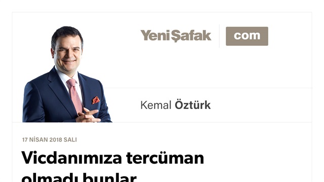 Vicdanımıza tercüman olmadı bunlar