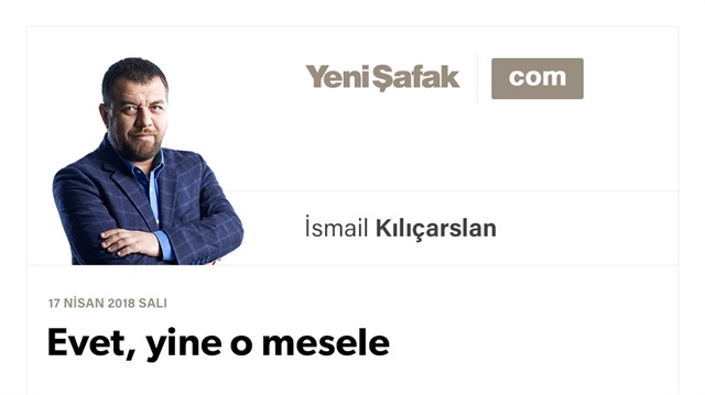 Evet, yine o mesele