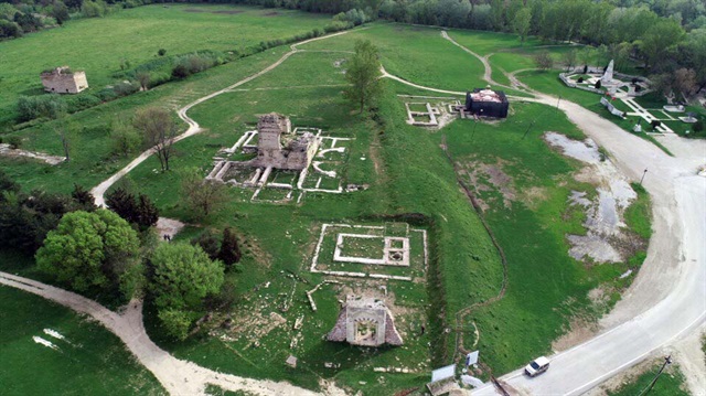 Edirne Sarayı'nın kalıntıları halen duruyor.