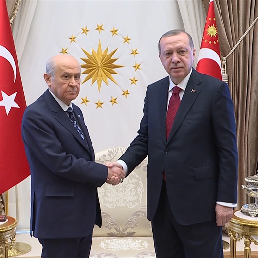 Erdoğan ve Bahçeli Külliye'de bir araya geldi