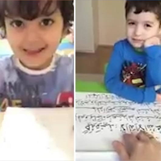Kur'an-ı Kerim öğrenen miniklerin sevimli halleri kırdı geçirdi