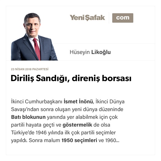 ‘Diriliş Sandığı’na karşı direniş borsası
