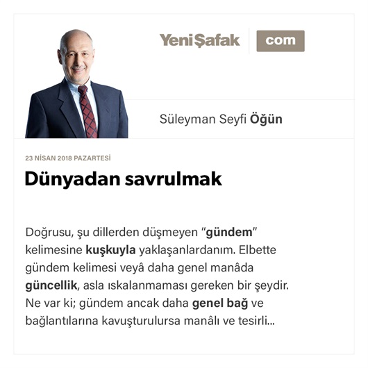 Dünyadan savrulmak