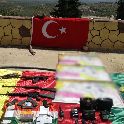 Afrin’de terör örgütüne ait mühimmat ve örgütsel doküman ele geçirildi