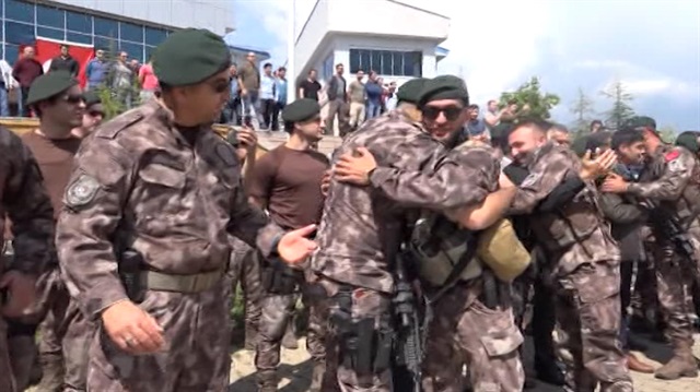 Afrin'e giden 22 kişilik PÖH timi görev yerlerine döndü