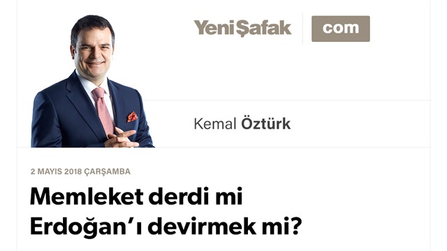 Memleket derdi mi Erdoğan’ı devirmek mi?