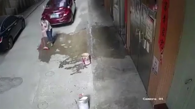 Park halindeki araç dehşeti kamerada