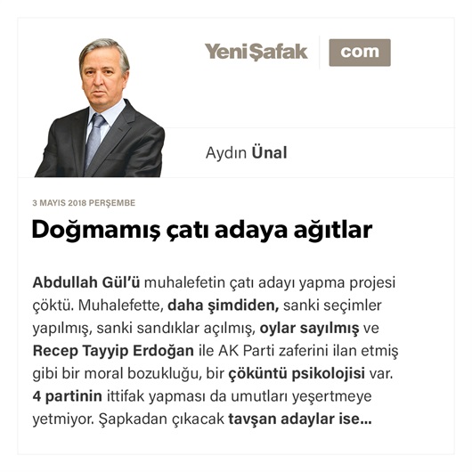 Doğmamış çatı adaya ağıtlar