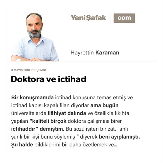 Doktora ve ictihad