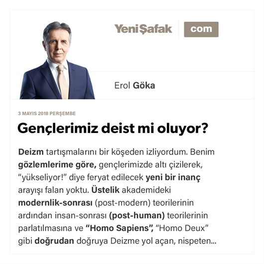 Gençlerimiz deist mi oluyor?
