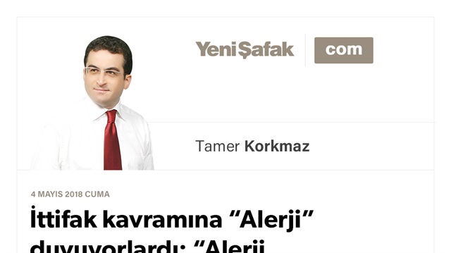 İttifak kavramına “Alerji” duyuyorlardı; “Alerji İttifakı”nı kurdular!