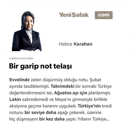Bir garip not telaşı