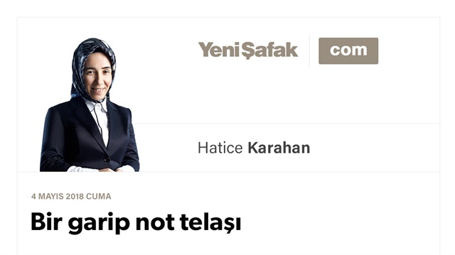 Bir garip not telaşı