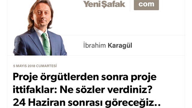 Proje örgütlerden sonra proje ittifaklar: Ne sözler verdiniz? 24 Haziran sonrası göreceğiz..
