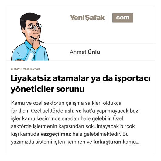 Liyakatsiz atamalar ya da işportacı yöneticiler sorunu