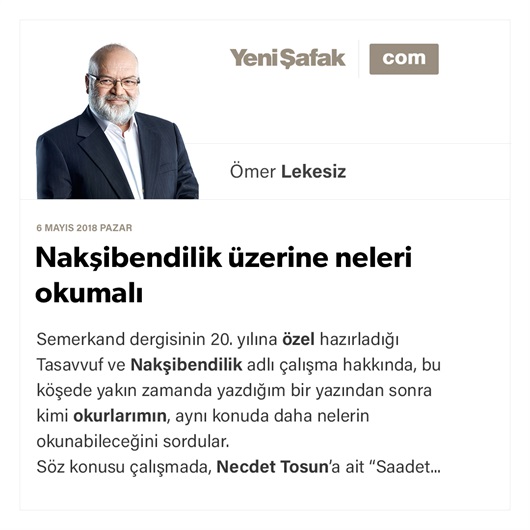Nakşibendilik üzerine neleri okumalı