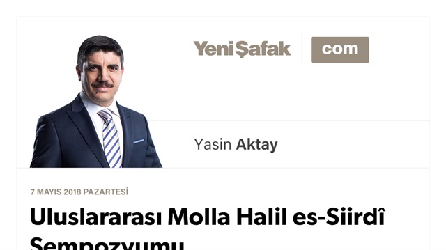 Uluslararası Molla Halil es-Siirdî Sempozyumu