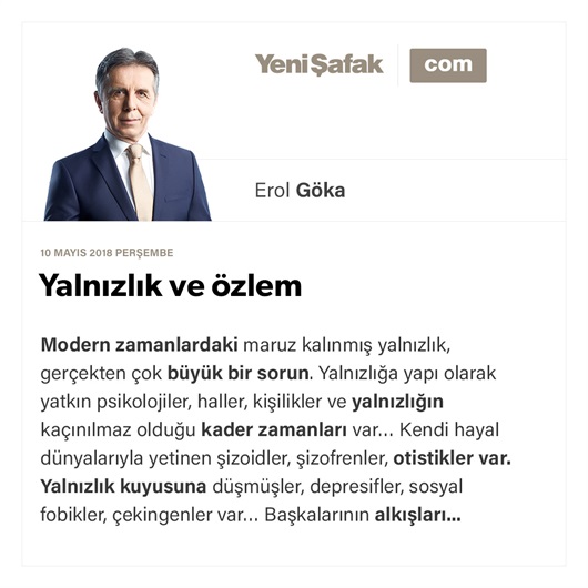 Yalnızlık ve özlem