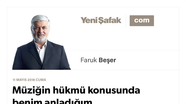 Müziğin hükmü konusunda benim anladığım