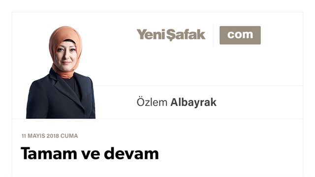 Tamam ve devam