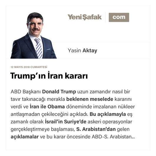 Trump’ın İran kararı