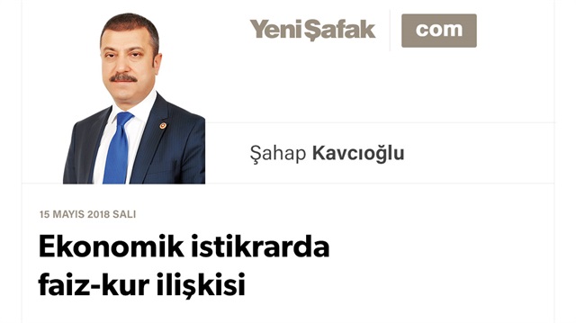 Ekonomik istikrarda faiz-kur ilişkisi