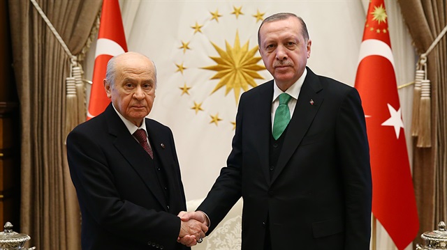 Cumhurbaşkanı Recep Tayyip Erdoğan ile MHP lideri Devlet Bahçeli