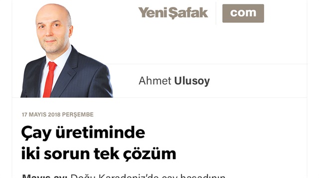Çay üretiminde iki sorun tek çözüm