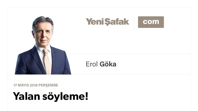 Yalan söyleme!