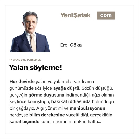 Yalan söyleme!