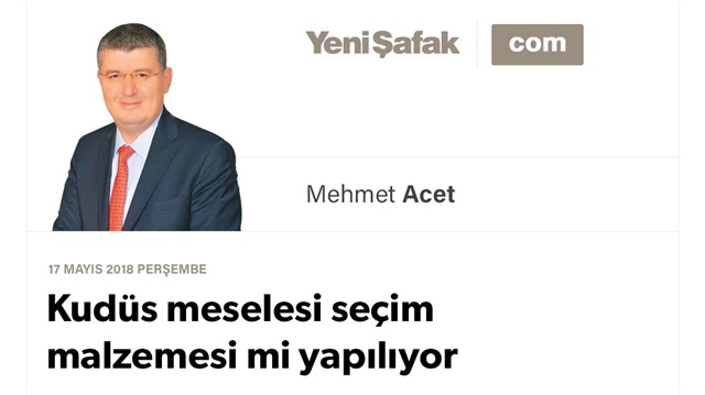 Kudüs meselesi seçim malzemesi mi yapılıyor