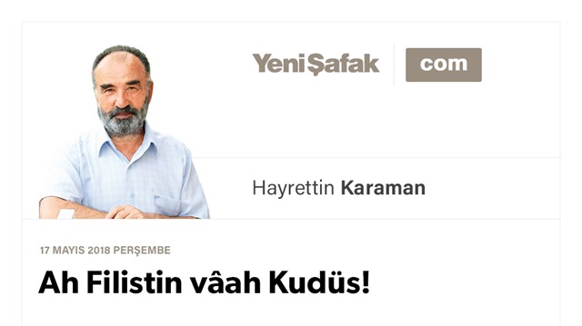 Ah Filistin vâah Kudüs!