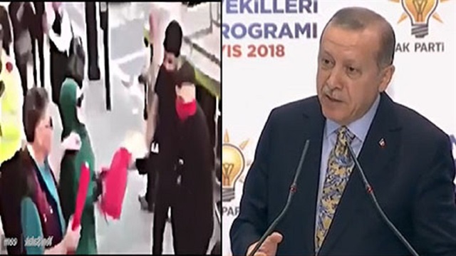 Erdoğan'dan bayrağı PKK'lılara kaptırmayan kadın için:'Asrımızın Nene Hatun'u'