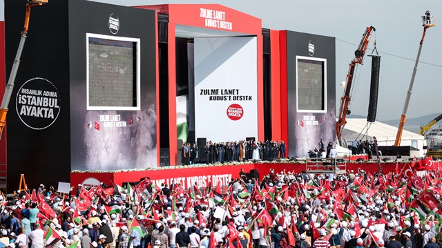 Yenikapı'da Kudüs için düzenlenen miting başladı.