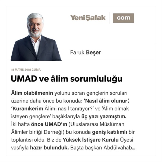 UMAD ve âlim sorumluluğu