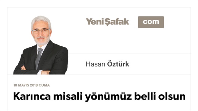 Karınca misali yönümüz belli olsun