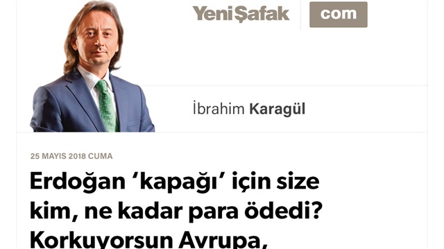 Erdoğan ‘kapağı’ için size kim, ne kadar para ödedi? Korkuyorsun Avrupa, daha çok korkacaksın!