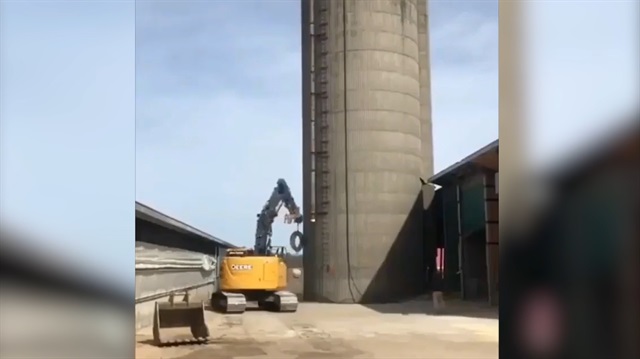 Küçük demir gülleyle koca kuleyi yıkan operatör