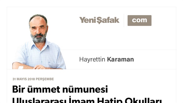Bir ümmet nümunesi Uluslararası İmam Hatip Okulları