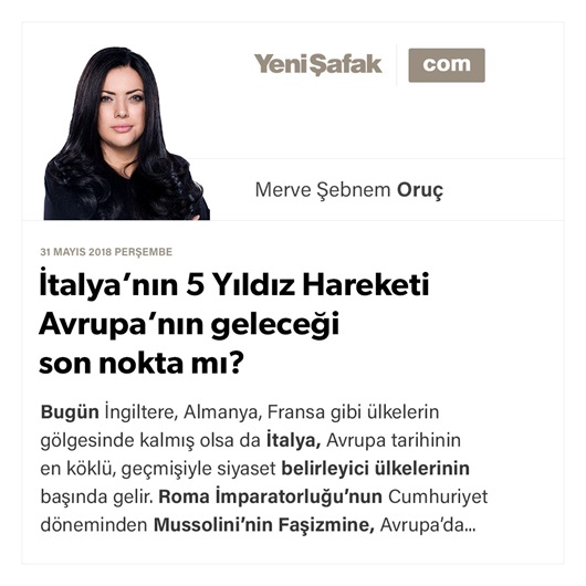 İtalya’nın 5 Yıldız Hareketi Avrupa’nın geleceği son nokta mı?