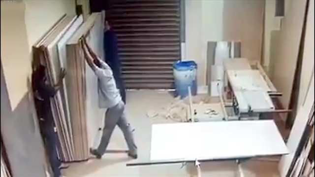 Korkunç iş kazası kamerada