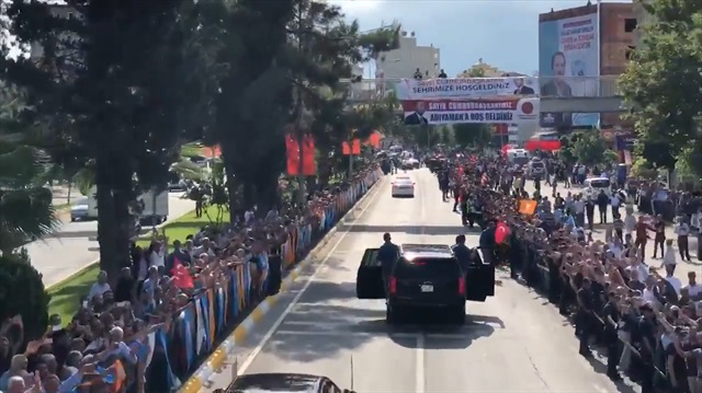 Adıyaman Cumhurbaşkanı Erdoğan'ı böyle karşıladı!