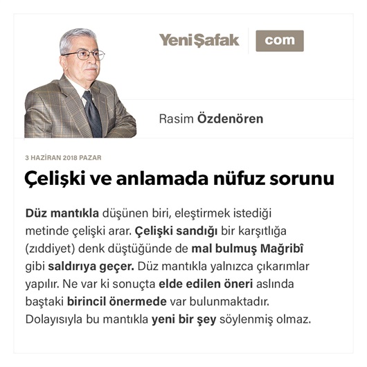 Çelişki ve anlamada nüfuz sorunu