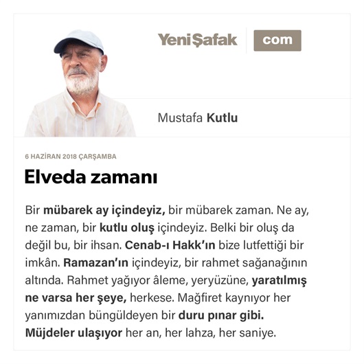 Elveda zamanı