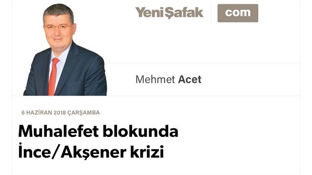 Muhalefet blokunda İnce/Akşener krizi