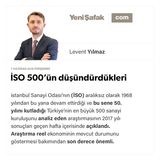 İSO 500’ün düşündürdükleri