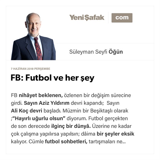 FB: Futbol ve her şey