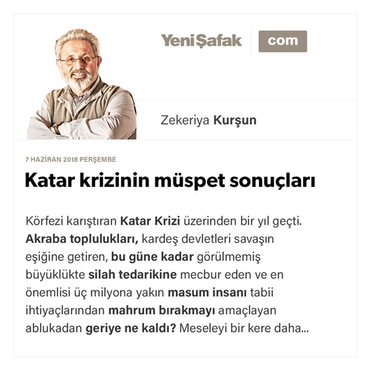 Katar krizinin müspet sonuçları